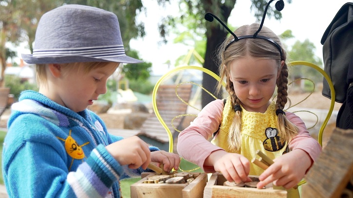 Children doing bee-related activities
